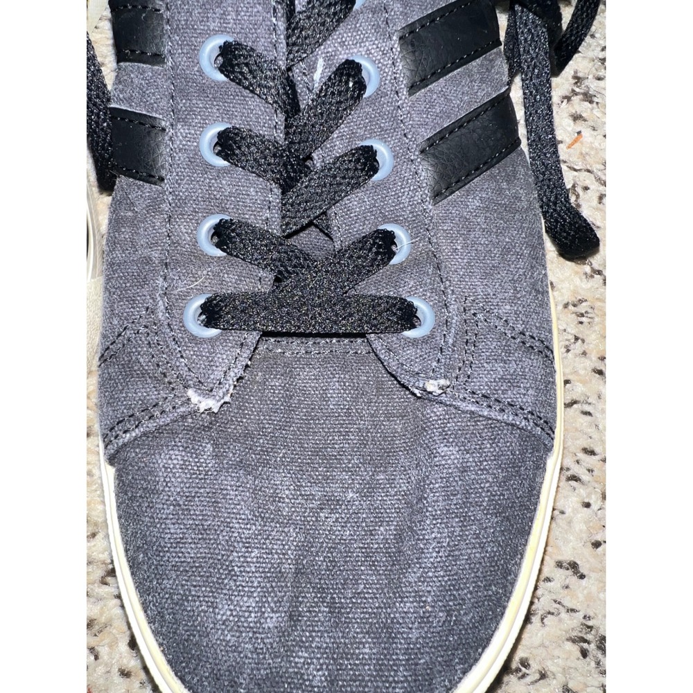 Adidas Neo Cloudfoam Men Dark Gray Canvas Low Top Sneakers AW4594 - Picture 9 of 11